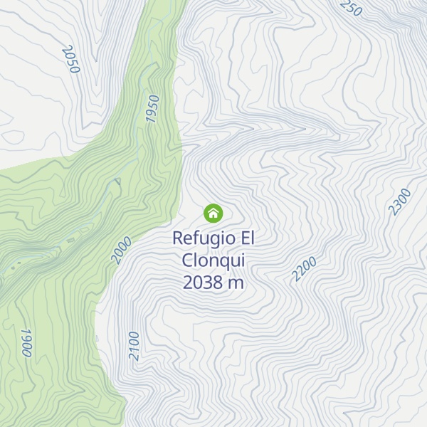 Map of Refugio El Clonqui