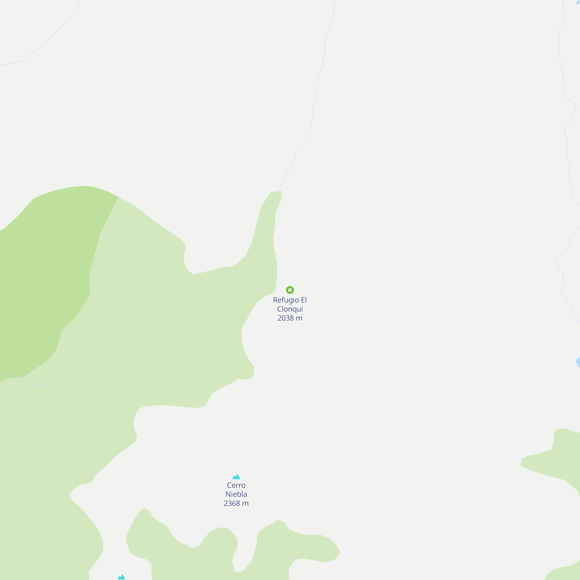 Refugio El Clonqui map