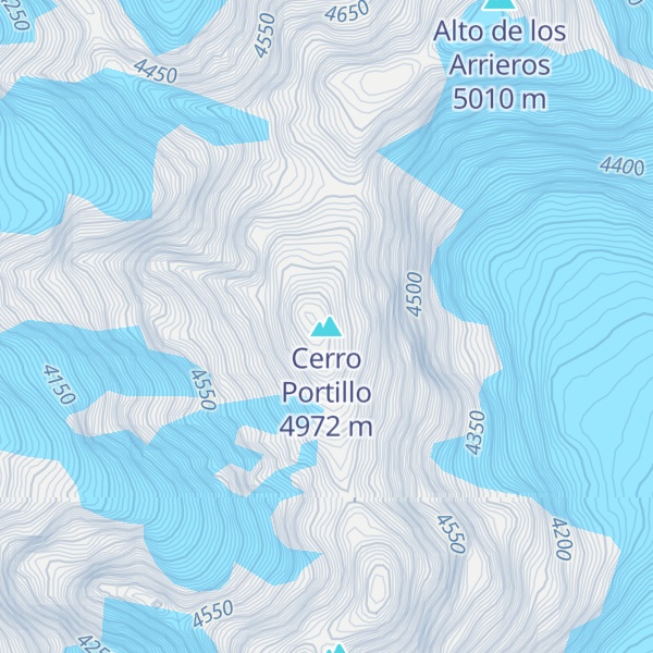 Map of Cerro Portillo