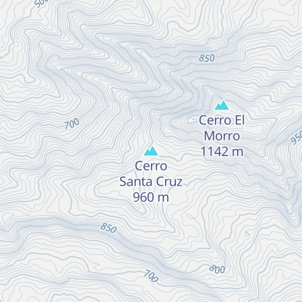 Map of Cerro Santa Cruz