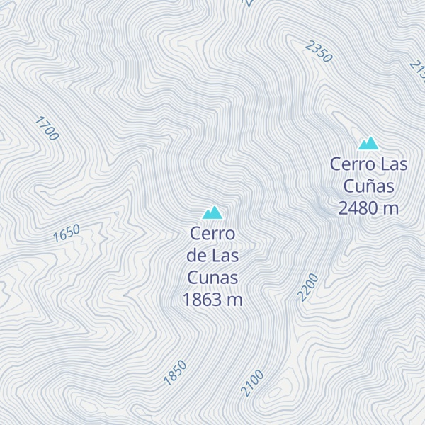 Map of Cerro Cunas