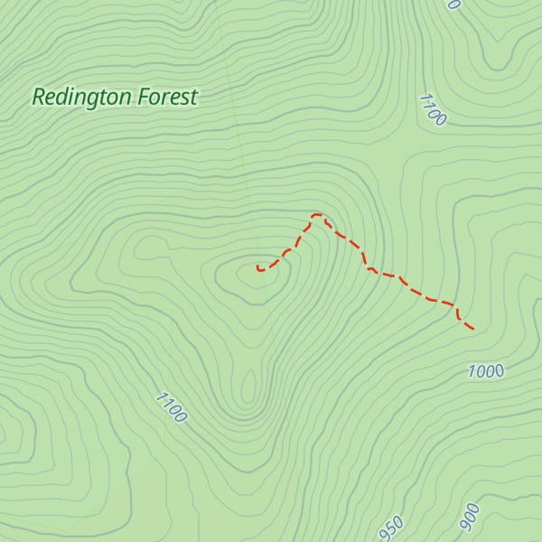 Map of Mount Redington