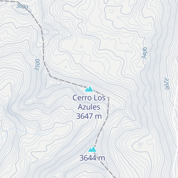 Map of Cerro Los Azules