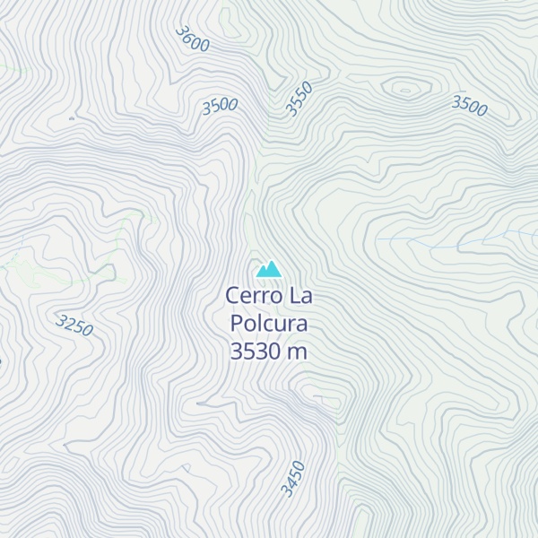 Map of Cerro La Polcura