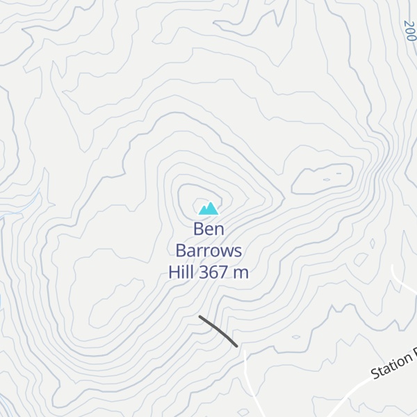 Map of Ben Barrows Hill