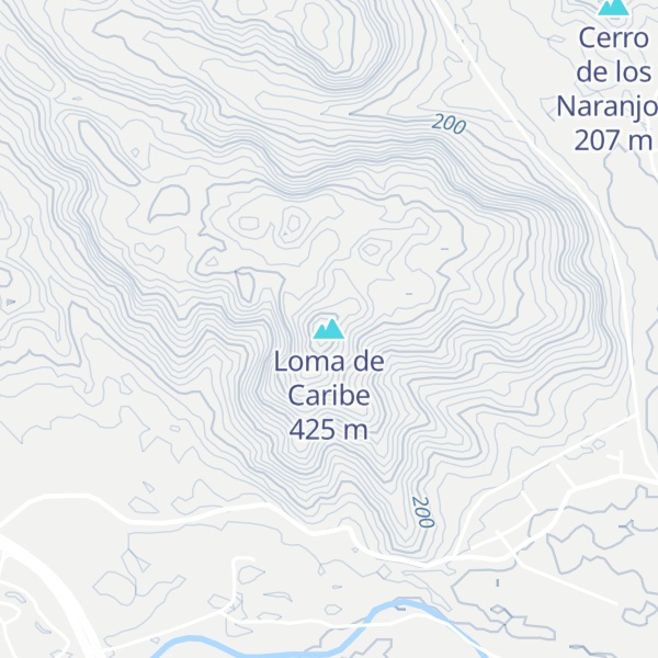 Map of Loma de Caribe
