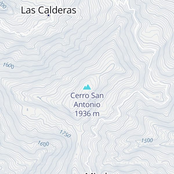 Map of Cerro San Antonio
