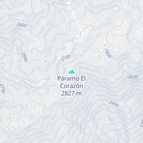 Map of Páramo El Corazón