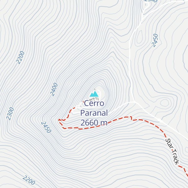 Map of Cerro Paranal
