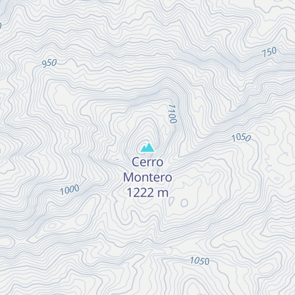 Map of Cerro Montero