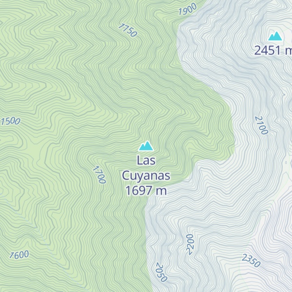 Map of Las Cuyanas