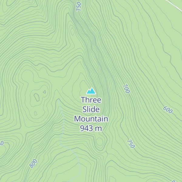 Map of Three Slide Mountain