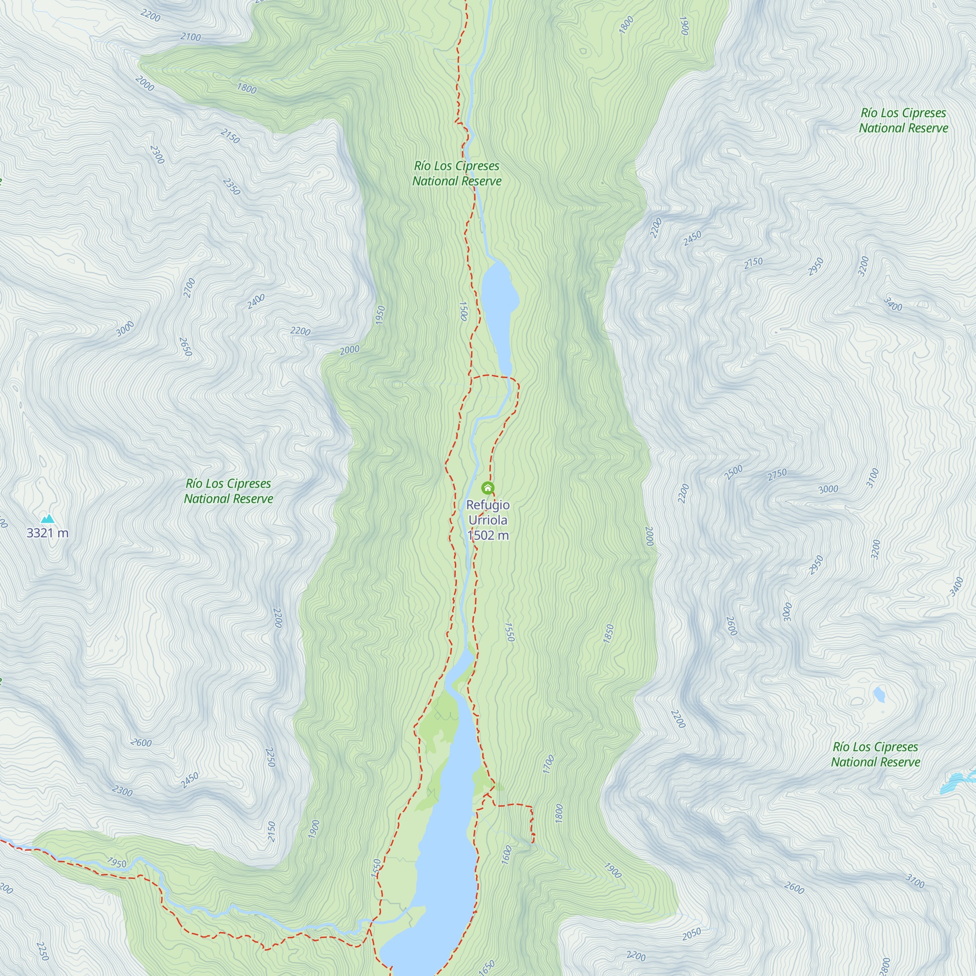 Refugio Urriola map