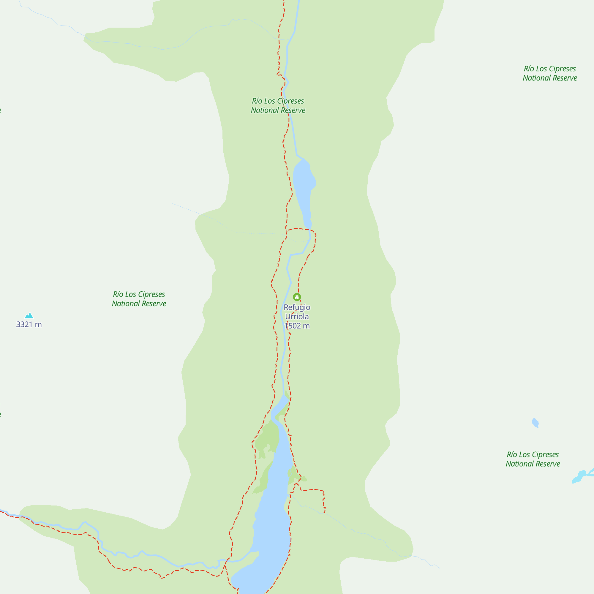 Refugio Urriola map
