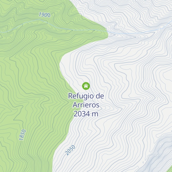 Map of Refugio de Arrieros