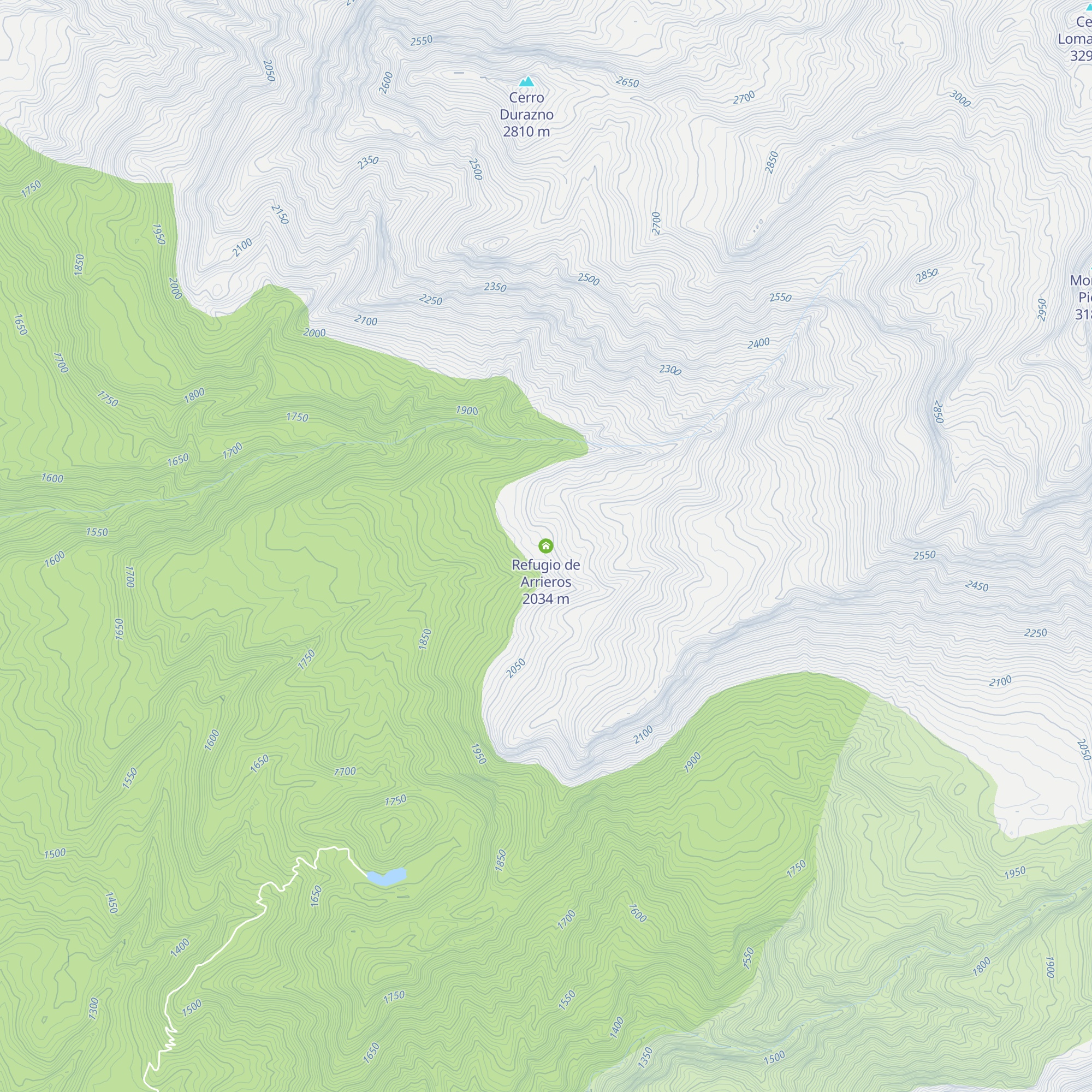 Refugio de Arrieros map