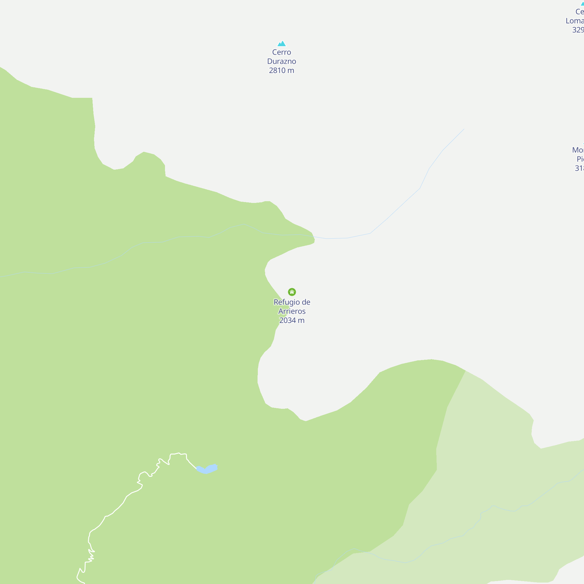 Refugio de Arrieros map