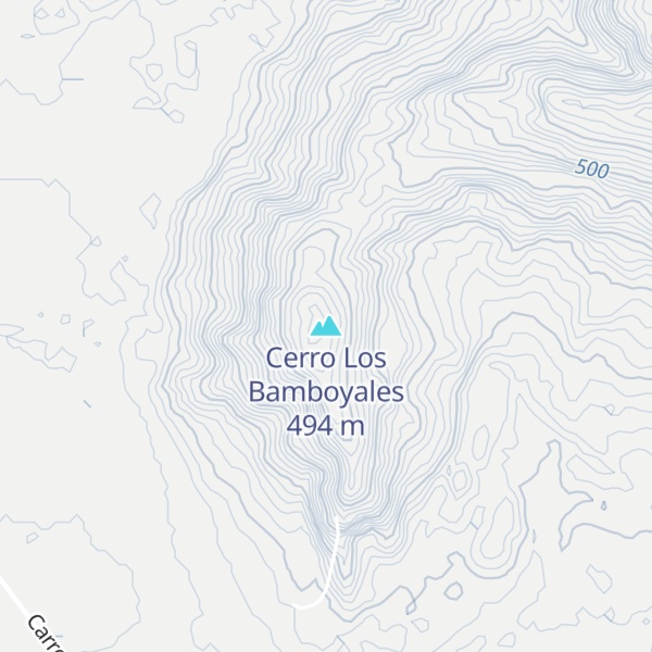 Map of Cerro Los Bamboyales