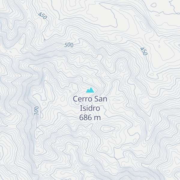 Map of Cerro San Isidro