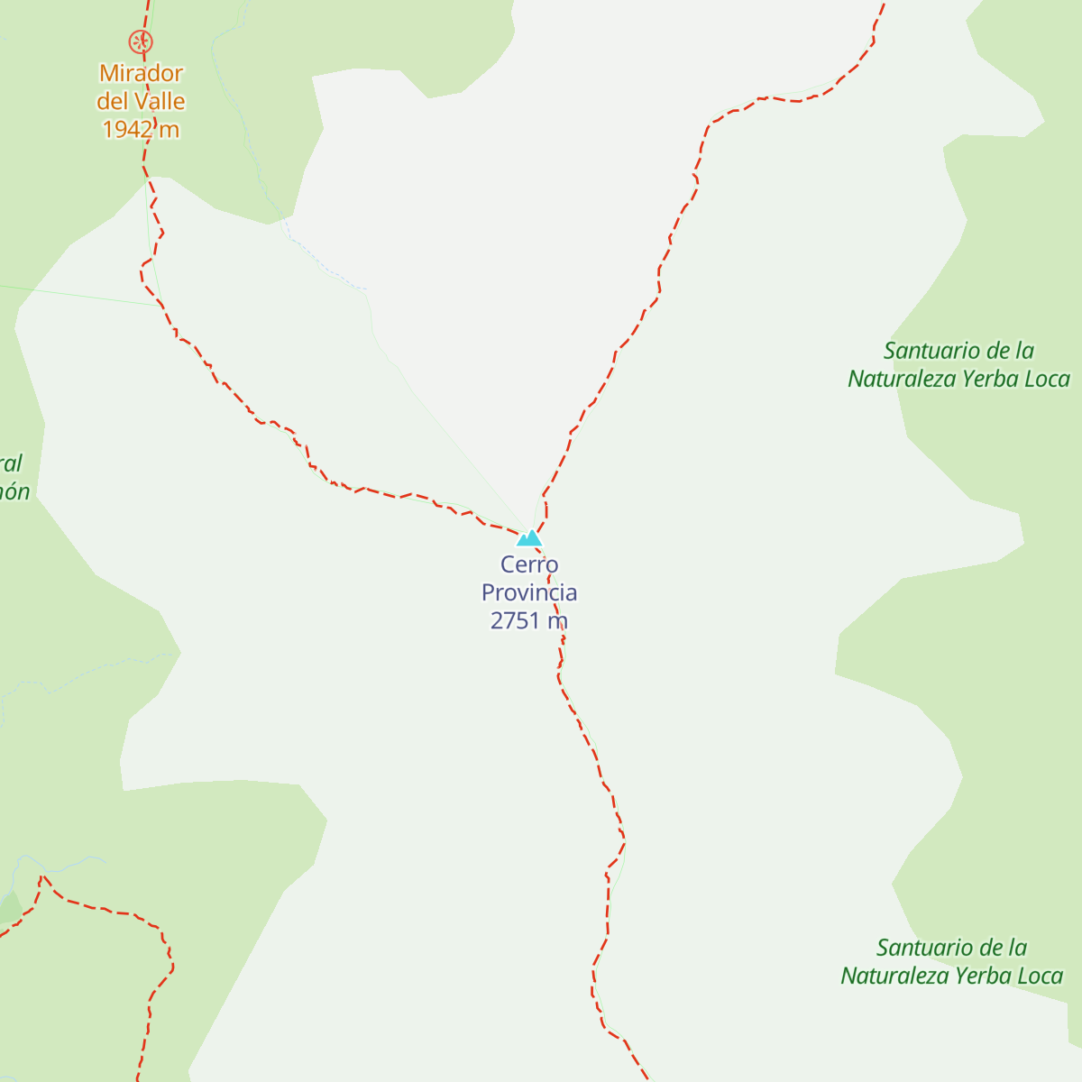 Refugio de Montaña Cerro Provincia map
