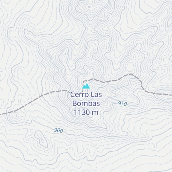 Map of Cerro Las Bombas