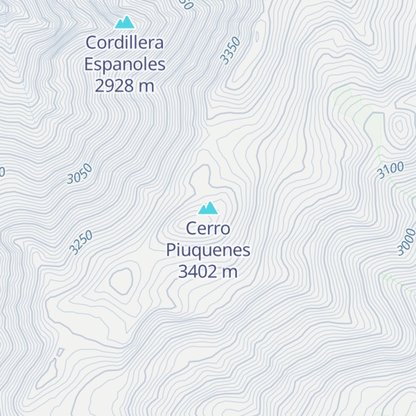 Map of Cerro Piuquenes