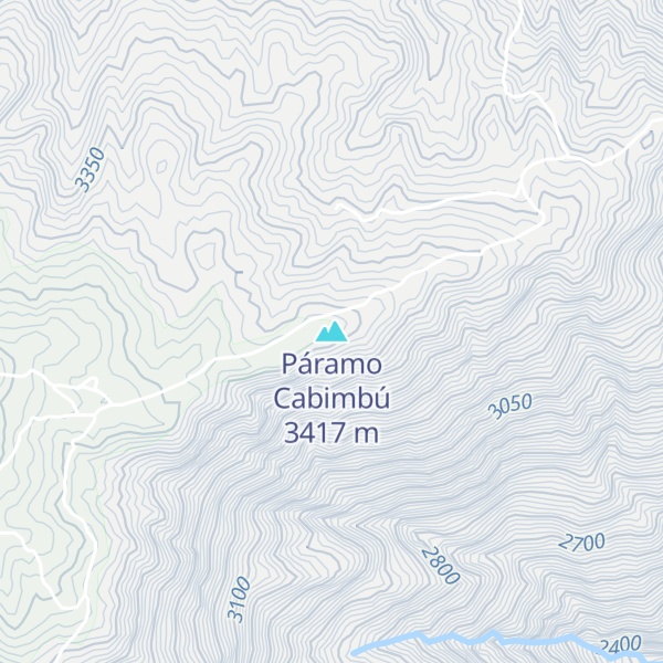Map of Páramo Cabimbú