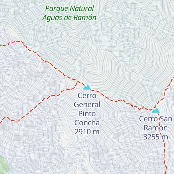 Map of Cerro General Pinto Concha