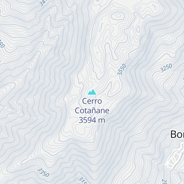 Map of Cerro Cotañane