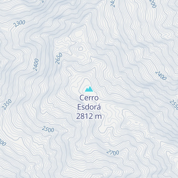 Map of Cerro Esdorá