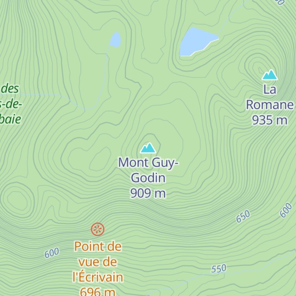 Map of Mont Guy-Godin