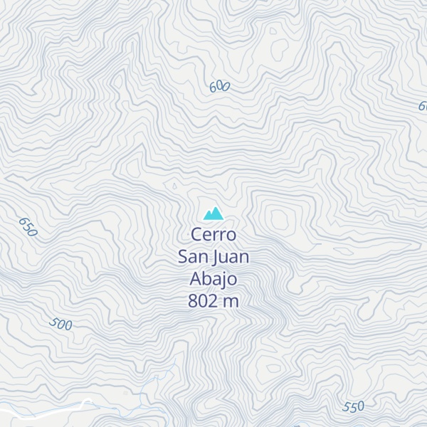 Map of Cerro San Juan Abajo