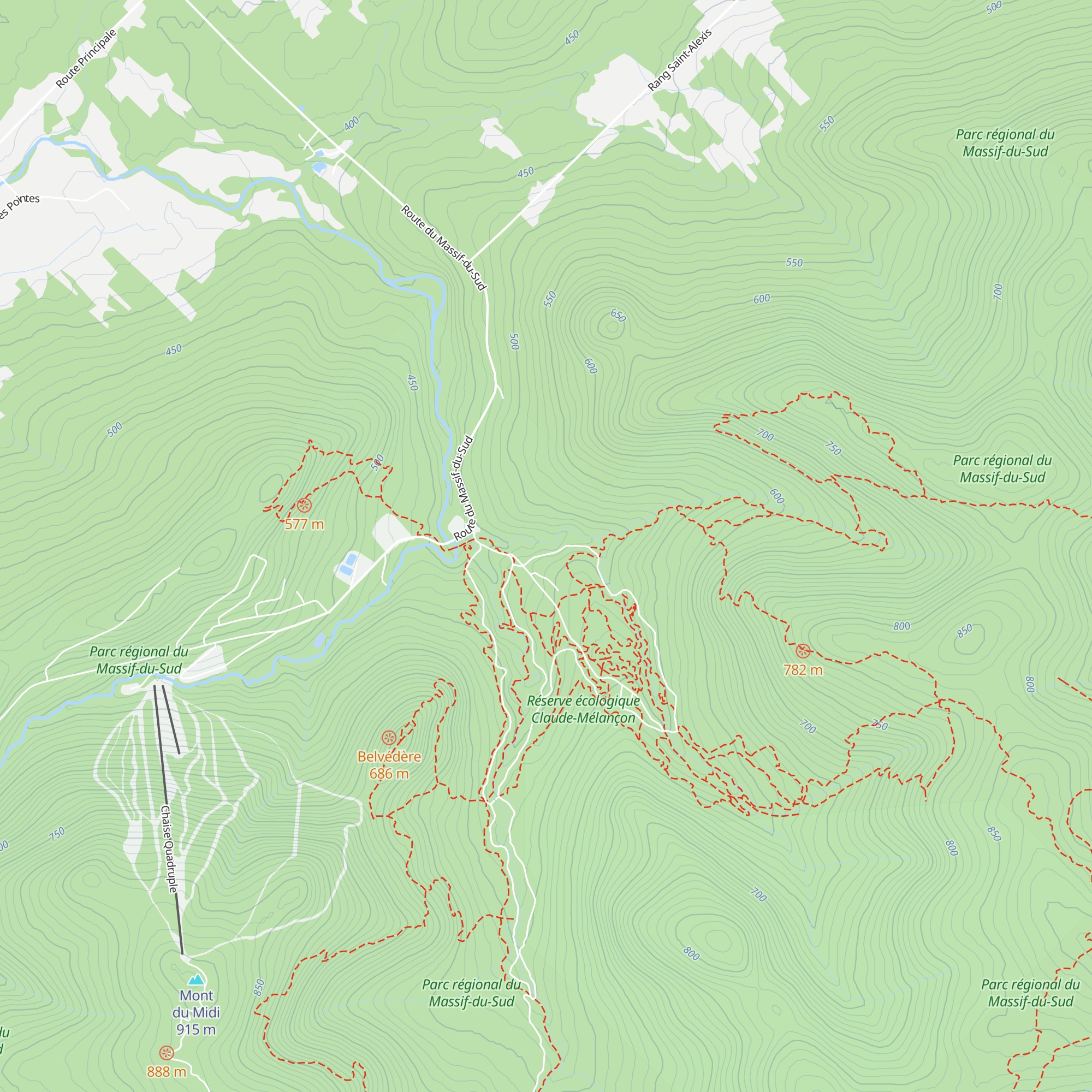 Refuge des Cascades map