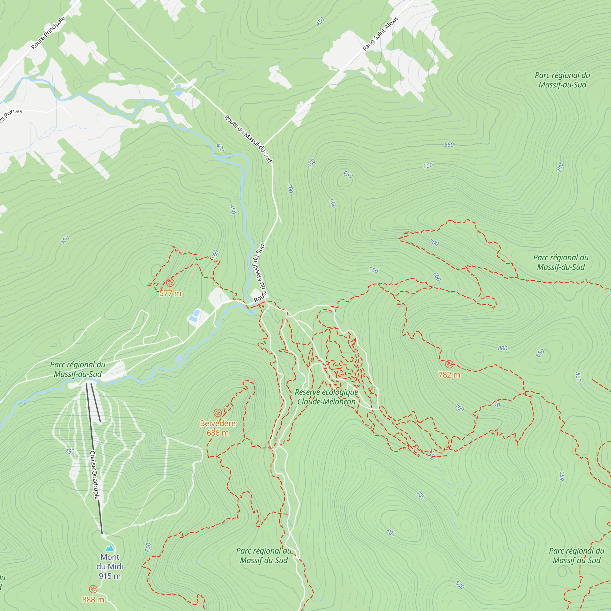 Refuge des Cascades map