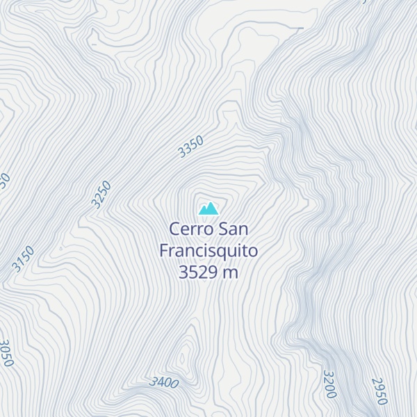 Map of Cerro San Francisquito
