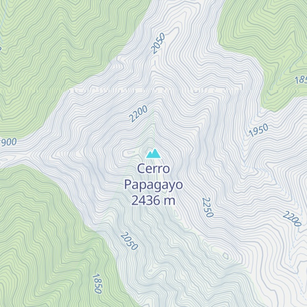 Map of Cerro Papagayo