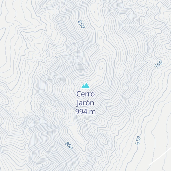 Map of Cerro Jarón
