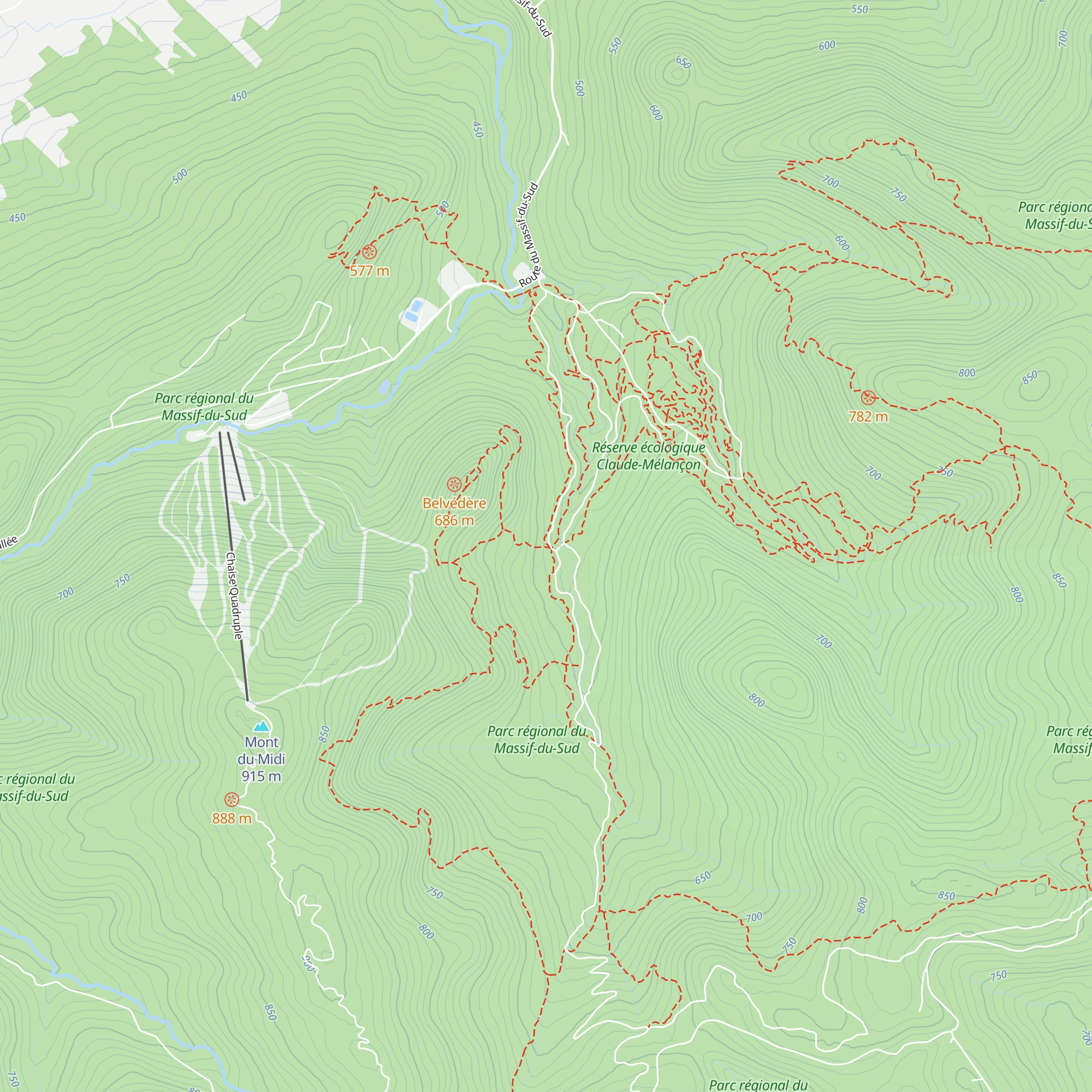 Refuge du Milieu map