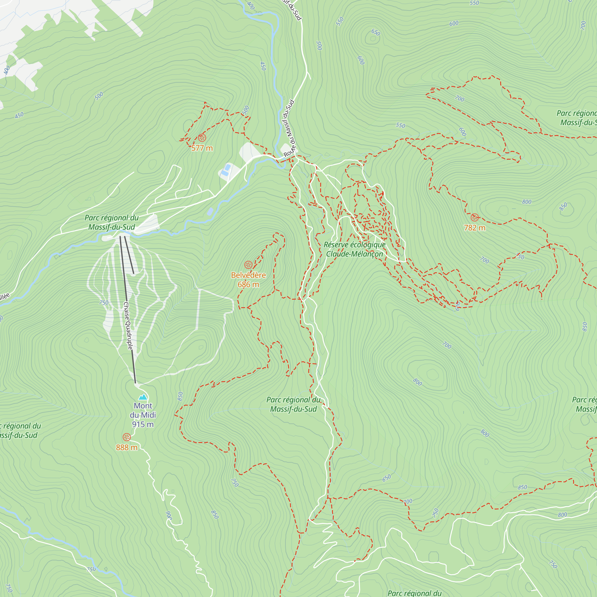 Refuge du Milieu map