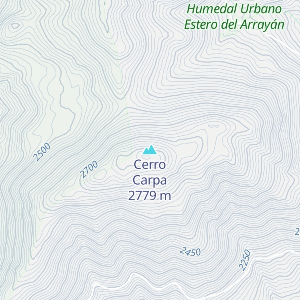 Map of Cerro Carpa