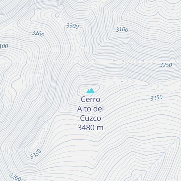 Map of Cerro Alto del Cuzco