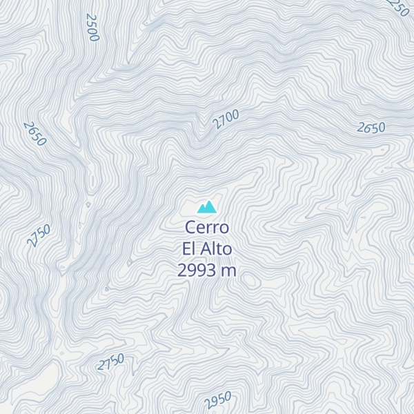Map of Cerro El Alto
