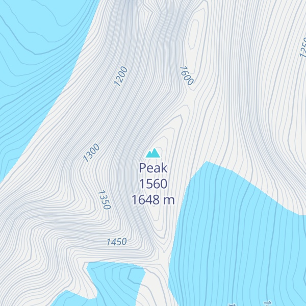 Map of Peak 1560