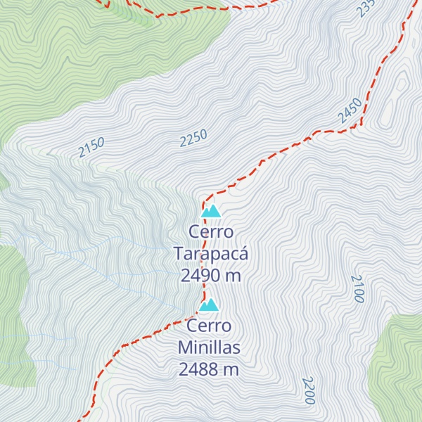 Map of Cerro Tarapacá