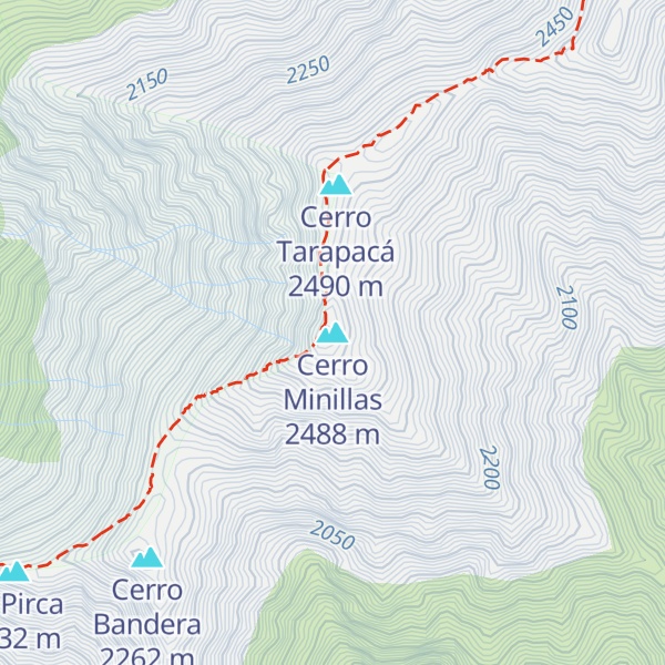 Map of Cerro Minillas