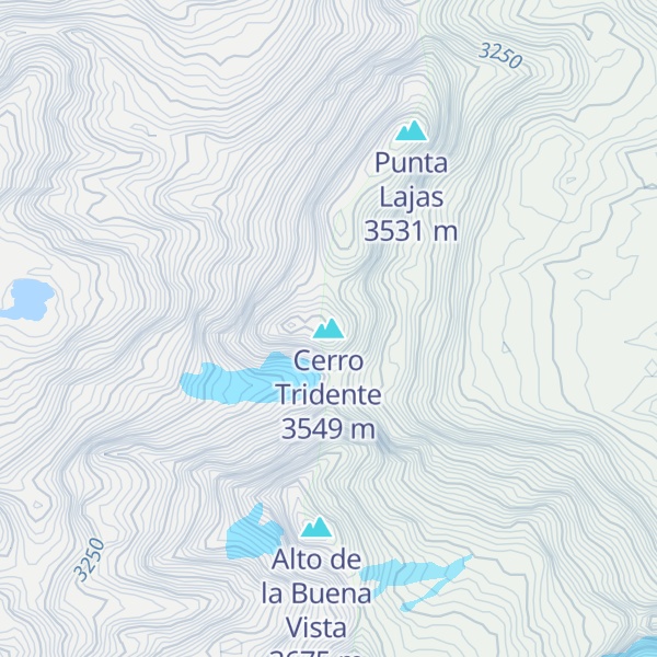 Map of Cerro Tridente