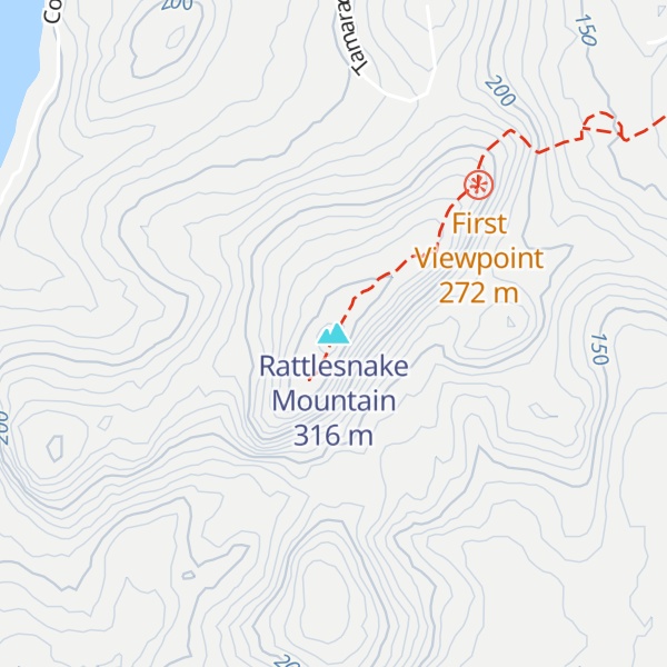 Map of Rattlesnake Mountain
