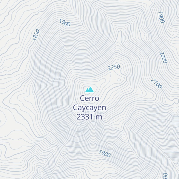 Map of Cerro Caycayen