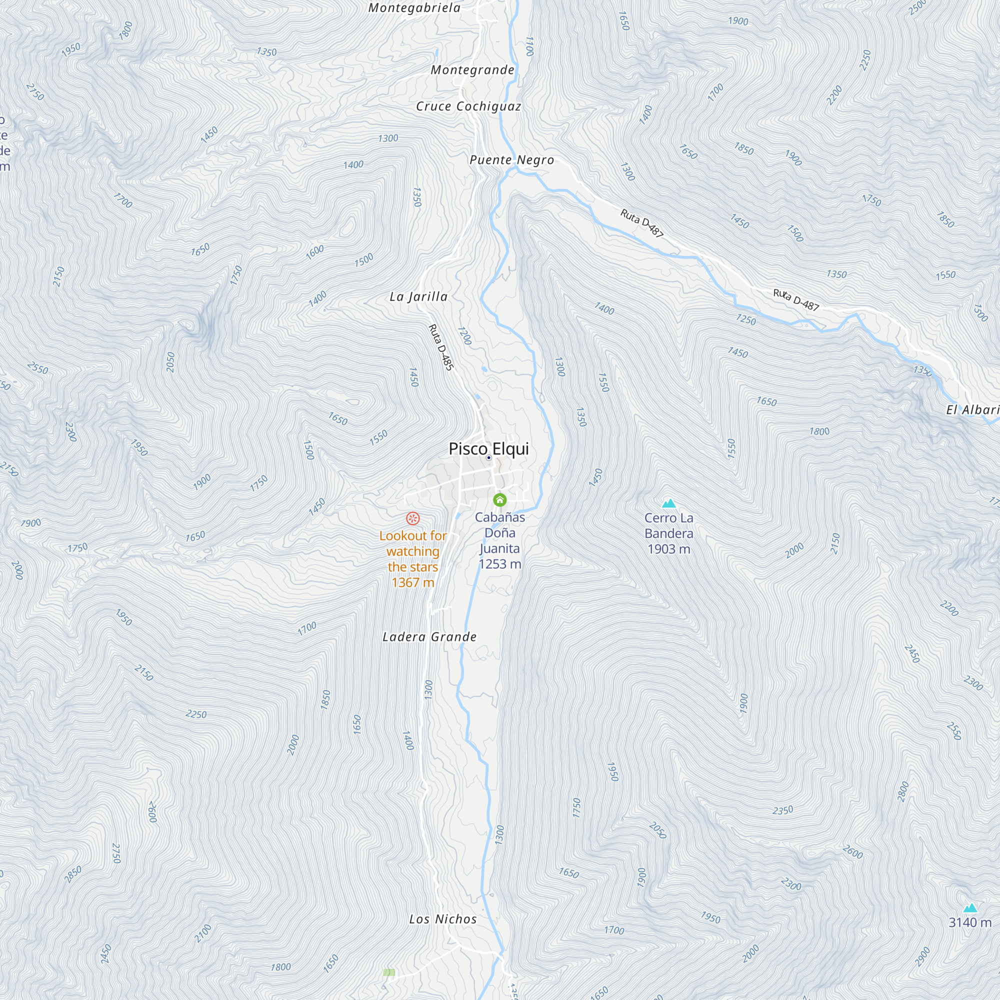 Cabañas Doña Juanita map