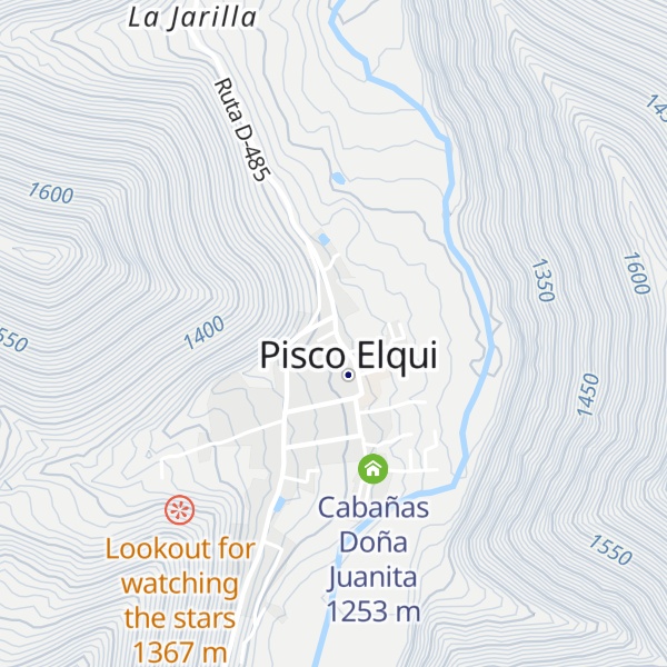 Map of Cabañas Las Gredas